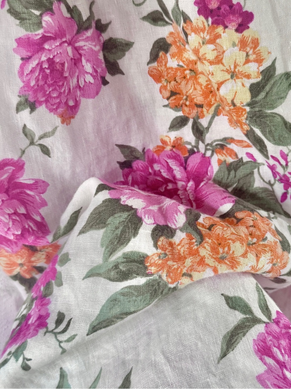 NWOT✨ CYNTHIA ROWLEY • Linen Midi Sun Dress • White Floral • Womens 6 US - Picture 12 of 12